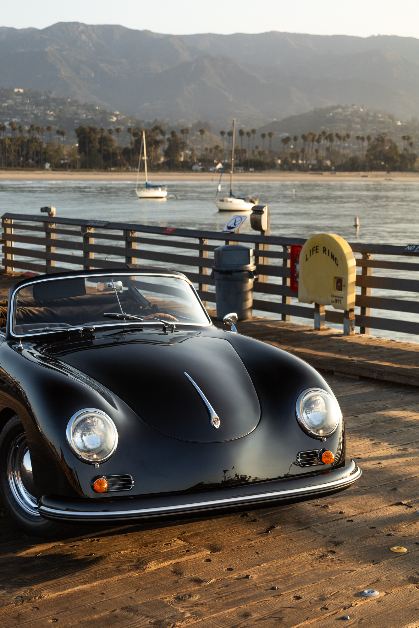 Porsche 356 at pier